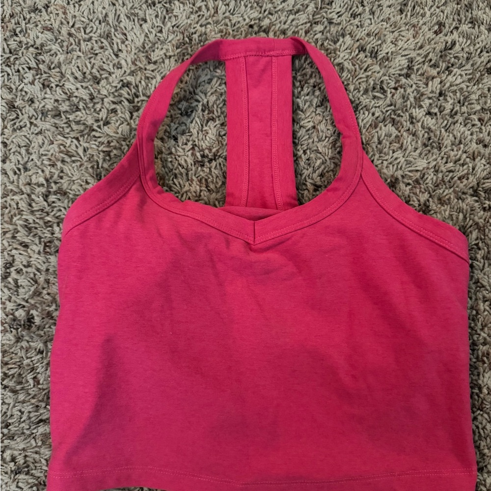 Beyond Yoga Pink Spacedye On The Up Cropped Tank